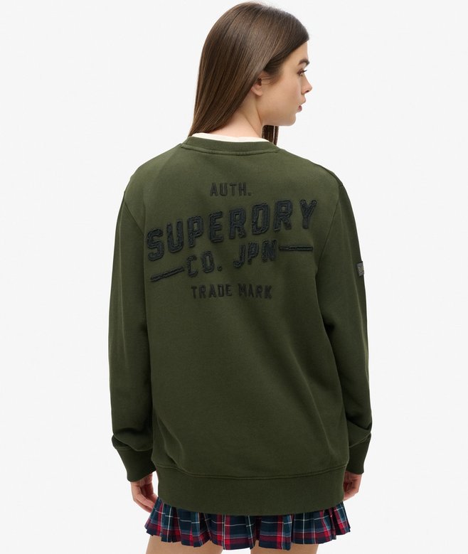 superdry Sudadera extragrande con aplicación Workwear