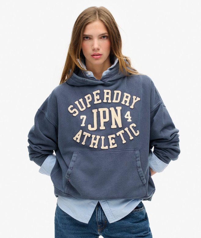 superdry Sudadera extragrande con capucha Athletic Essentials