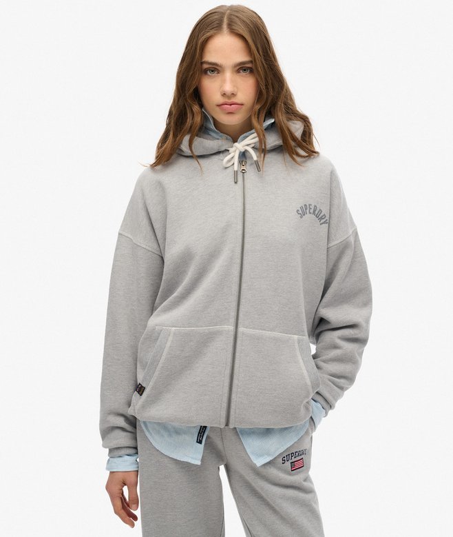 Superdry Sudadera Extragrande Con Capucha Y Cremallera Athletic Essential