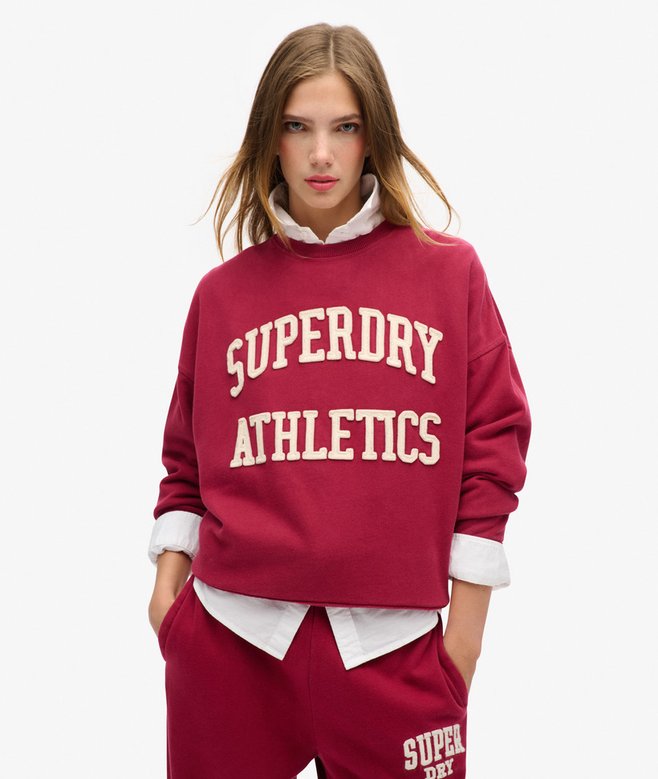 superdry Sudadera extragrande de corte holgado con aplique Athletic Essentials
