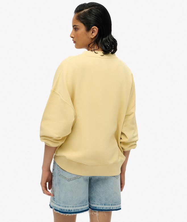 Superdry Sudadera Extragrande De Cuello Redondo Con Logotipo Essential