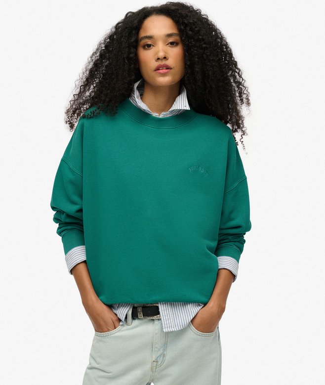 superdry Sudadera extragrande de cuello redondo con logotipo Essential