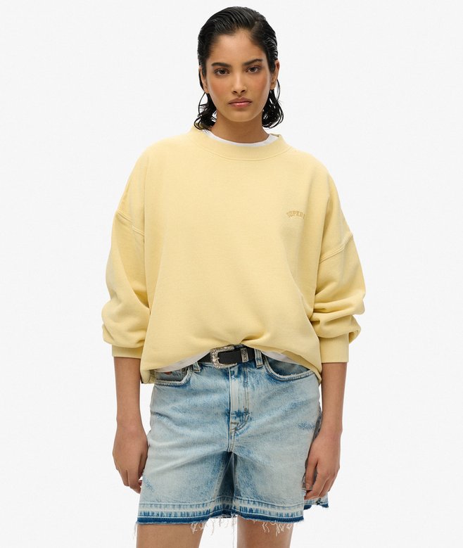 superdry Sudadera extragrande de cuello redondo con logotipo Essential