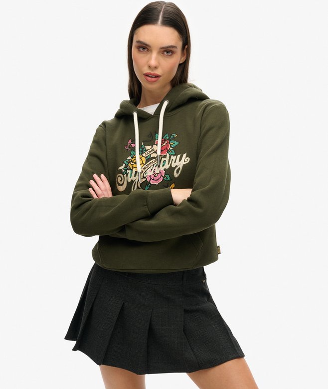 superdry Sudadera gráfica con capucha Tattoo Script