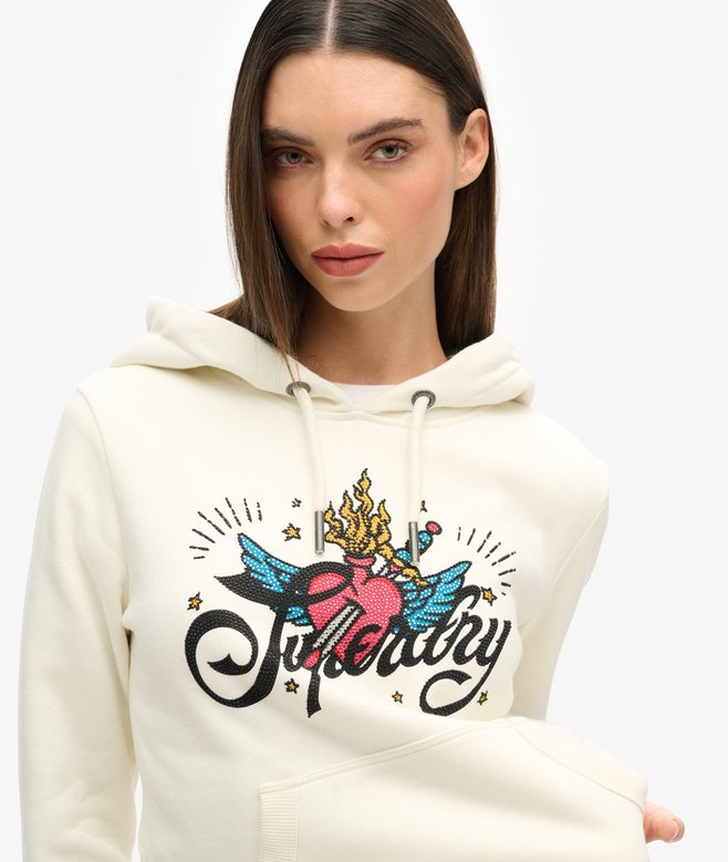 Superdry Sudadera Gráfica Con Capucha Tattoo Script