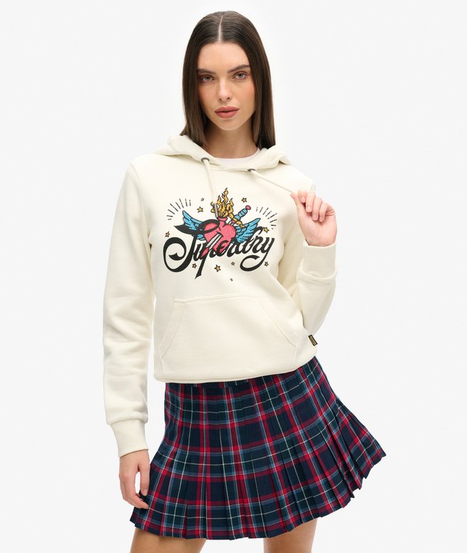 superdry Sudadera gráfica con capucha Tattoo Script
