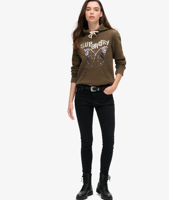 Superdry Sudadera Gráfica Con Capucha Y Adornos Punk