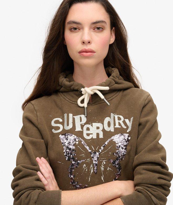 Superdry Sudadera Gráfica Con Capucha Y Adornos Punk