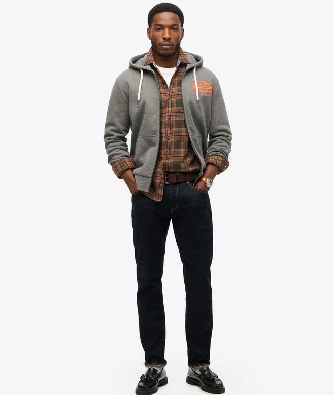 Superdry Sudadera Gráfica Con Capucha Y Cremallera Con Logo Vintage Neón