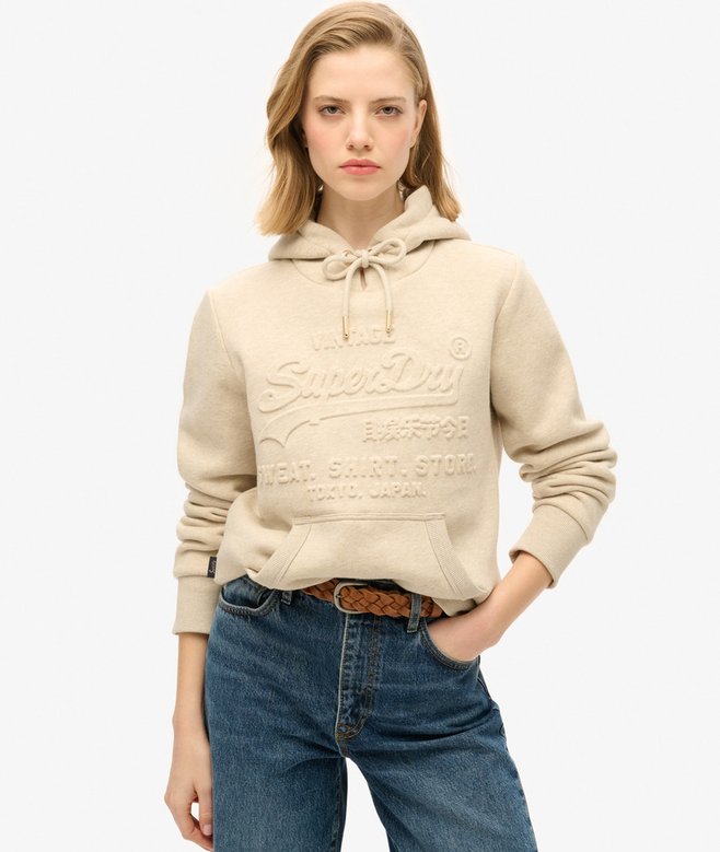 superdry Sudadera gráfica con capucha y logo Vintage en relieve