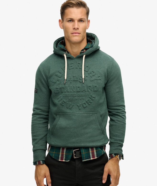 superdry Sudadera gráfica con capucha y logotipo en relieve