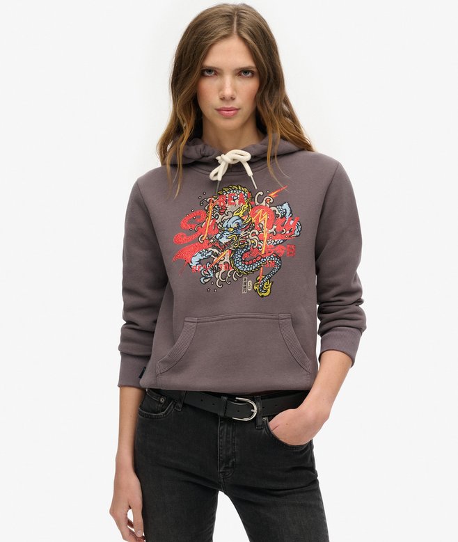 superdry Sudadera gráfica con capucha y logotipo Tokyo Vintage