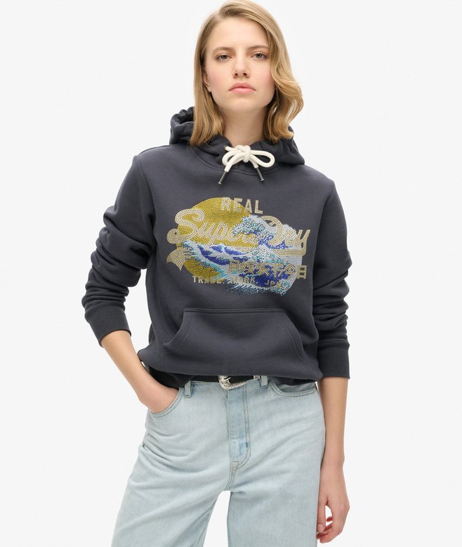 superdry Sudadera gráfica con capucha y logotipo Tokyo Vintage