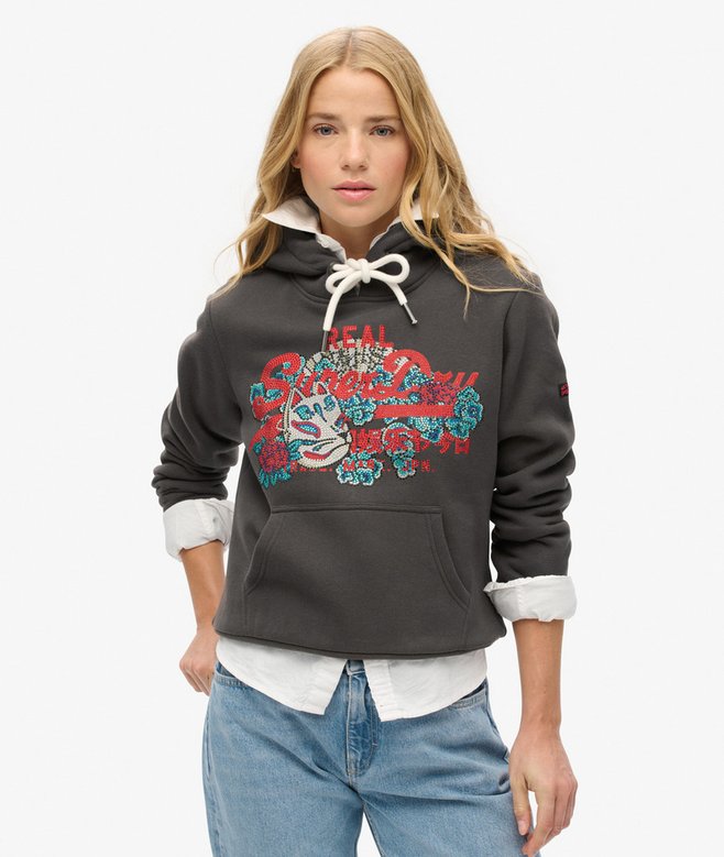 superdry Sudadera gráfica con capucha y logotipo Tokyo Vintage
