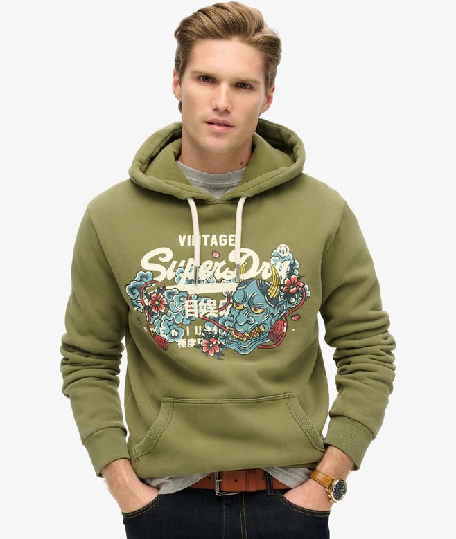 superdry Sudadera gráfica con capucha y logotipo Vintage Tokyo