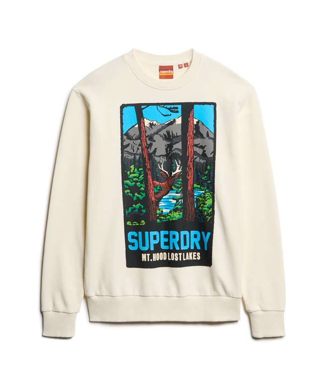 Superdry Sudadera Gráfica Con Cuello Redondo Travel Postcard