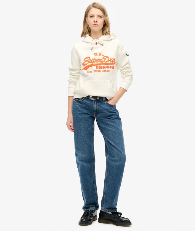 Superdry Sudadera Gráfica Flúor Con Capucha Y Logotipo Bordado Vintage