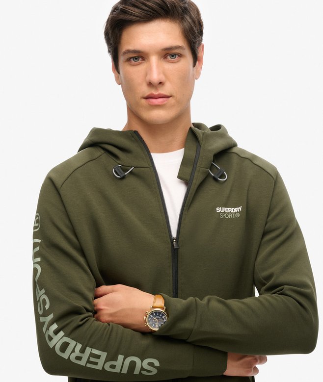 Superdry Sudadera Holgada Con Capucha Cremallera Y Logotipo Sport Tech