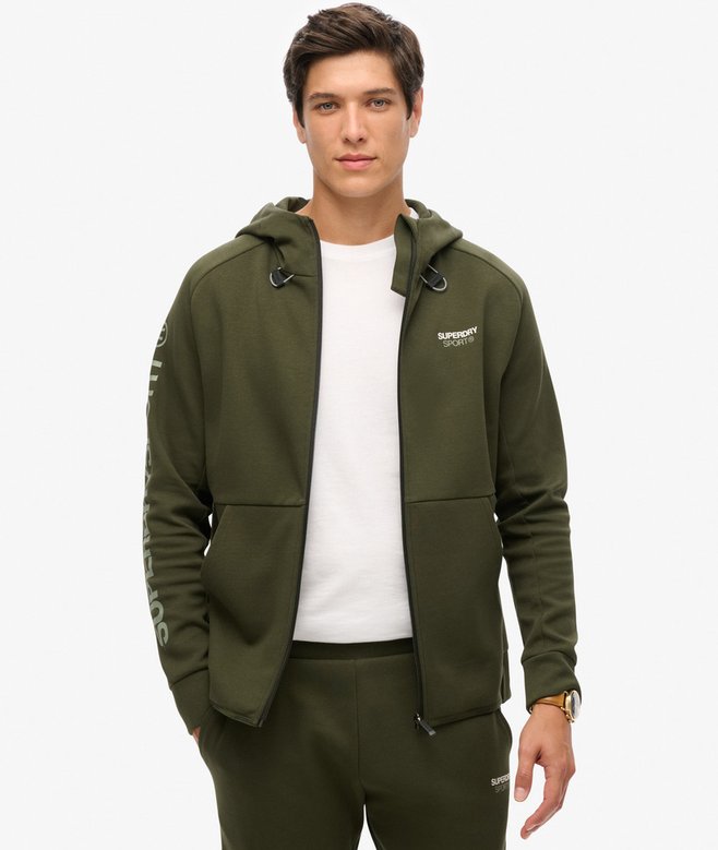 superdry Sudadera holgada con capucha cremallera y logotipo Sport Tech
