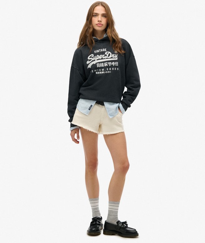 Superdry Sudadera Holgada Con Capucha Y Logotipo Metalizado Vintage