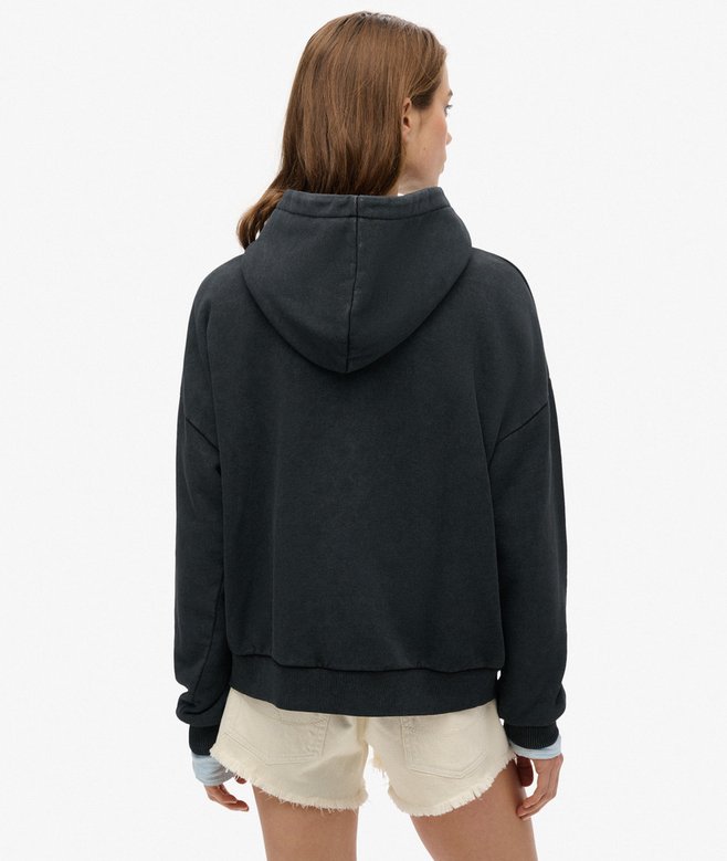 Superdry Sudadera Holgada Con Capucha Y Logotipo Metalizado Vintage