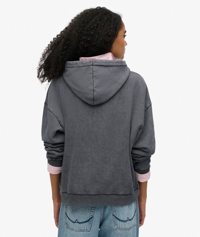 Superdry Sudadera Holgada Con Capucha Y Logotipo Metalizado Vintage