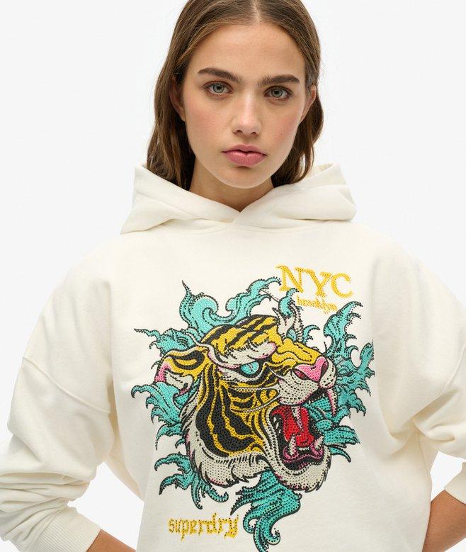Superdry Sudadera Holgada Con Capucha Y Motivo De Tatuaje Neo Trad