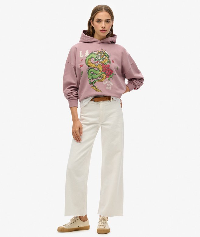 Superdry Sudadera Holgada Con Capucha Y Motivo De Tatuaje Neo Trad