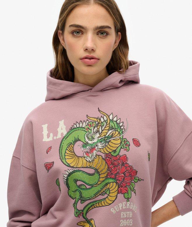 Superdry Sudadera Holgada Con Capucha Y Motivo De Tatuaje Neo Trad