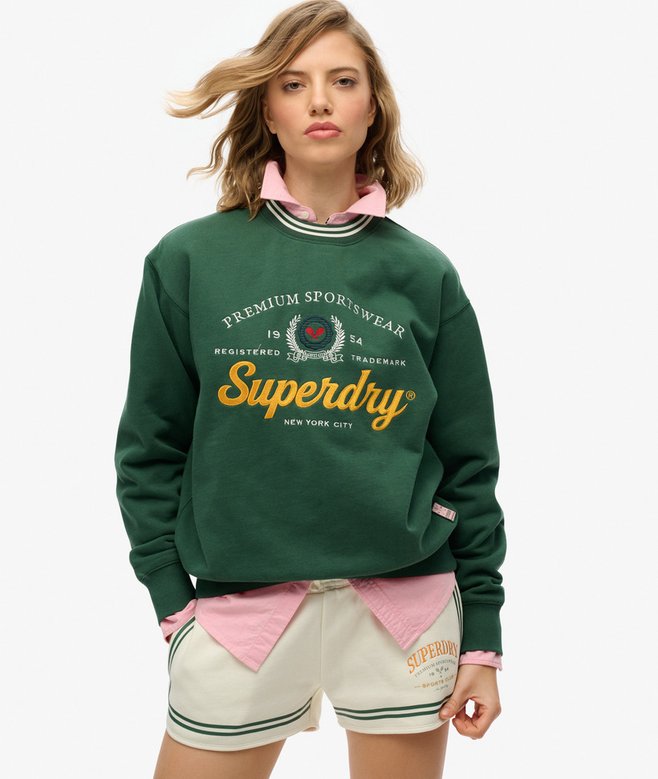 superdry Sudadera holgada de cuello redondo Country Club