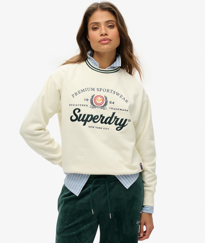 superdry Sudadera holgada de cuello redondo Country Club
