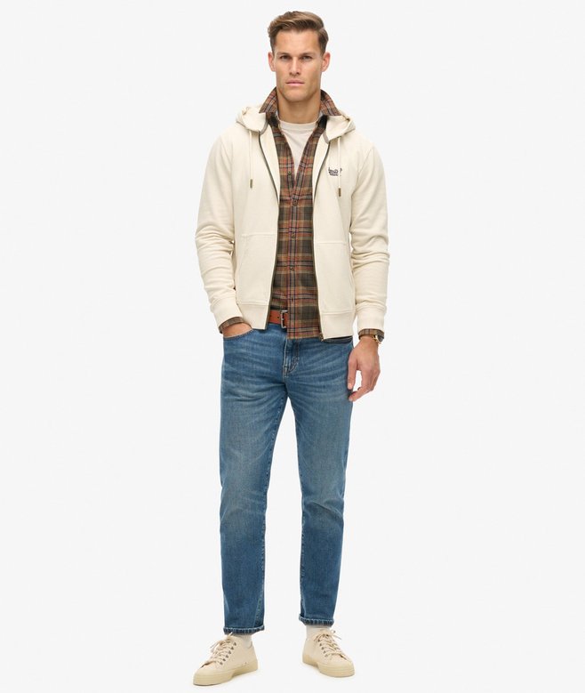 Superdry Sudadera Lavada Con Capucha Cremallera Y Logotipo Essential