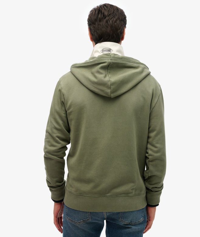 Superdry Sudadera Lavada Con Capucha Cremallera Y Logotipo Essential