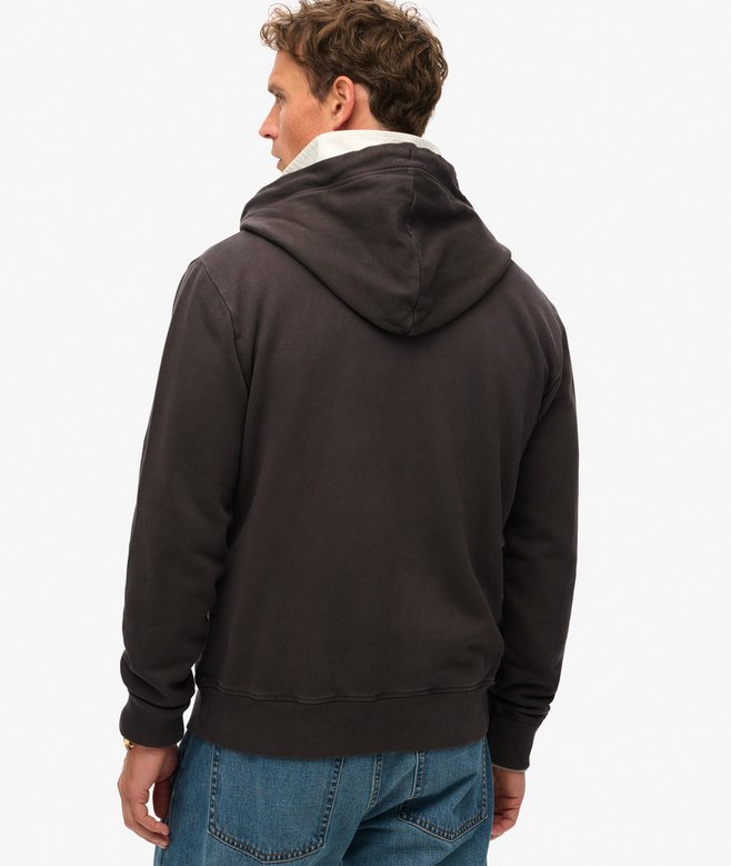 Superdry Sudadera Lavada Con Capucha Cremallera Y Logotipo Essential