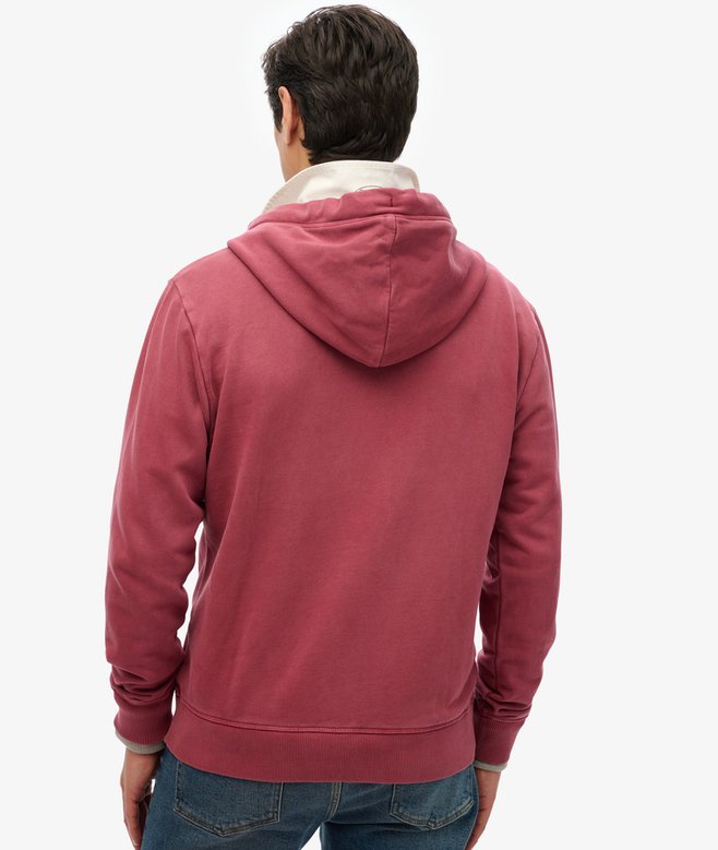 Superdry Sudadera Lavada Con Capucha Cremallera Y Logotipo Essential