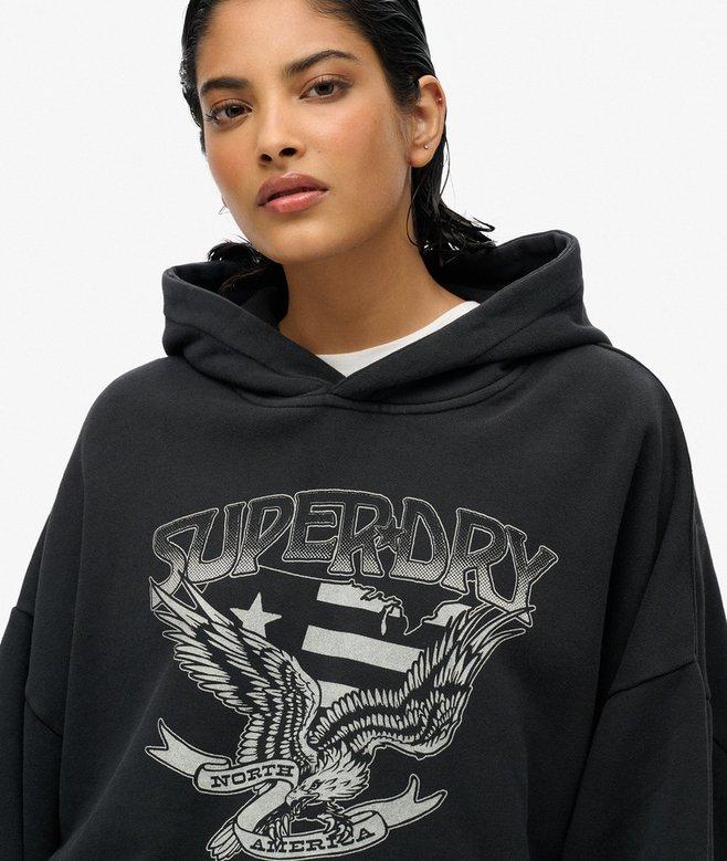 Superdry Sudadera Motera Extragrande Con Capucha Lo-Fi