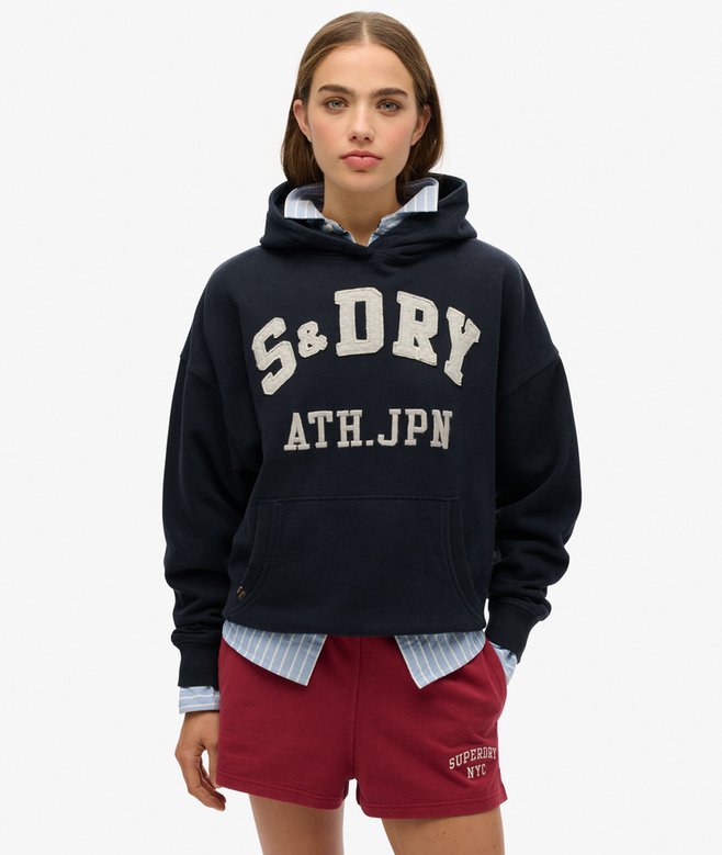 superdry Sudadera relajada con capucha y aplique Athletic Essentials