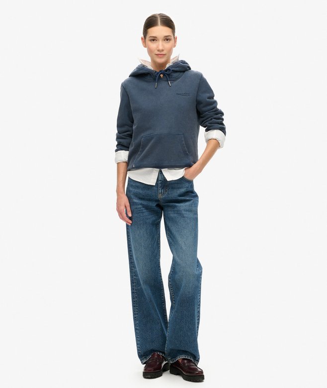 Superdry Sudadera Semicepillada Con Capucha Y Logotipo Essential