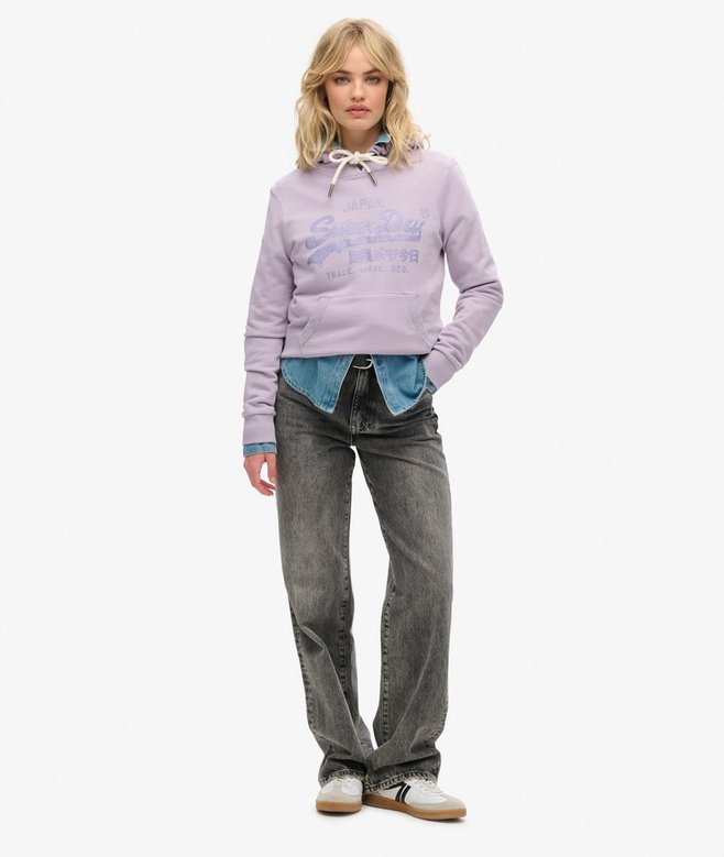 Superdry Sudadera Sin Cepillar Con Capucha Y Logo Metálico Vintage