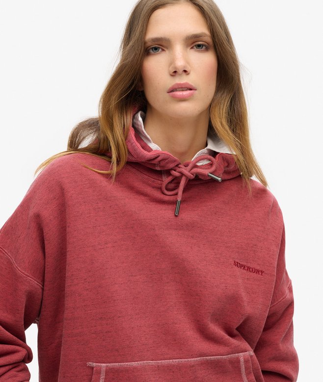 Superdry Sudadera Sobreteñida Con Capucha Y Logotipo Essential