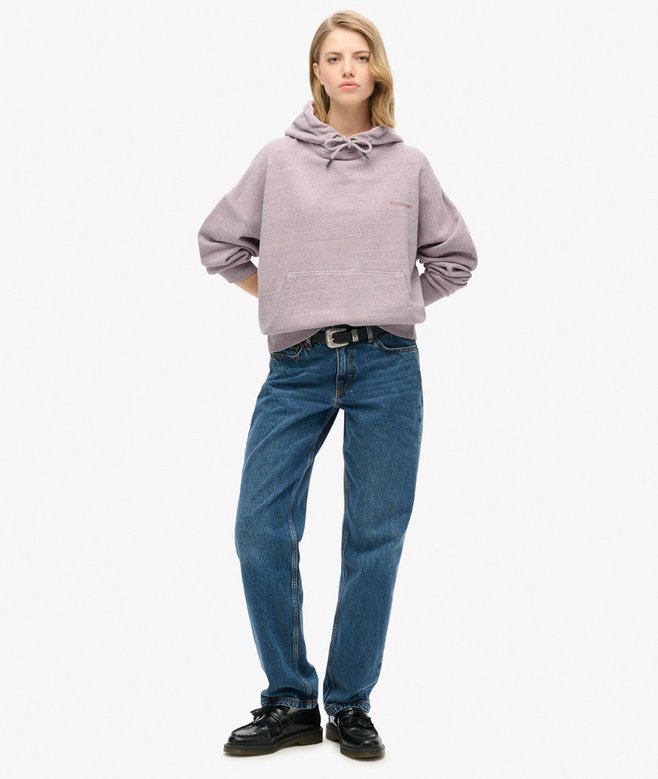 Superdry Sudadera Sobreteñida Con Capucha Y Logotipo Essential