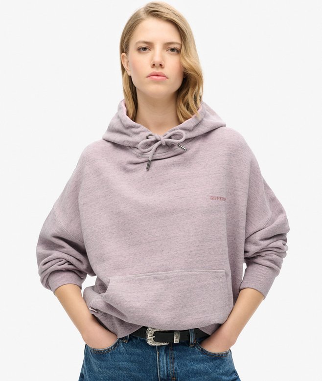 superdry Sudadera sobreteñida con capucha y logotipo Essential