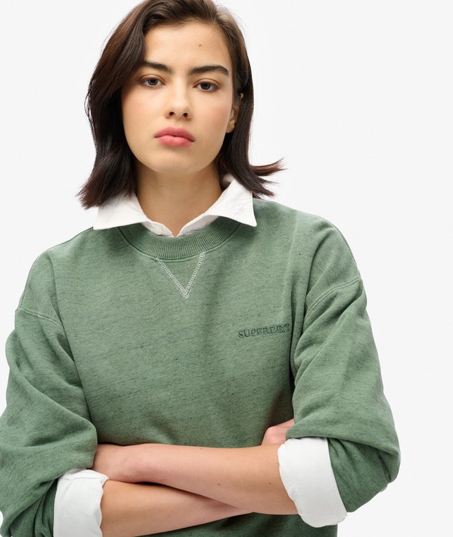 Superdry Sudadera Sobreteñida Con Logotipo Essential