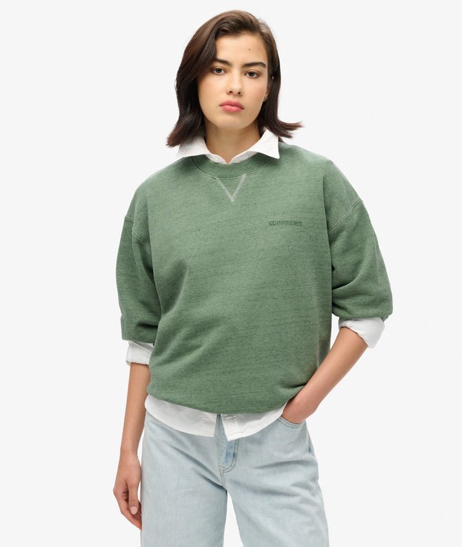 superdry Sudadera sobreteñida con logotipo Essential