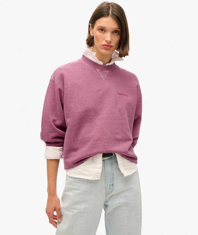 superdry Sudadera sobreteñida con logotipo Essential