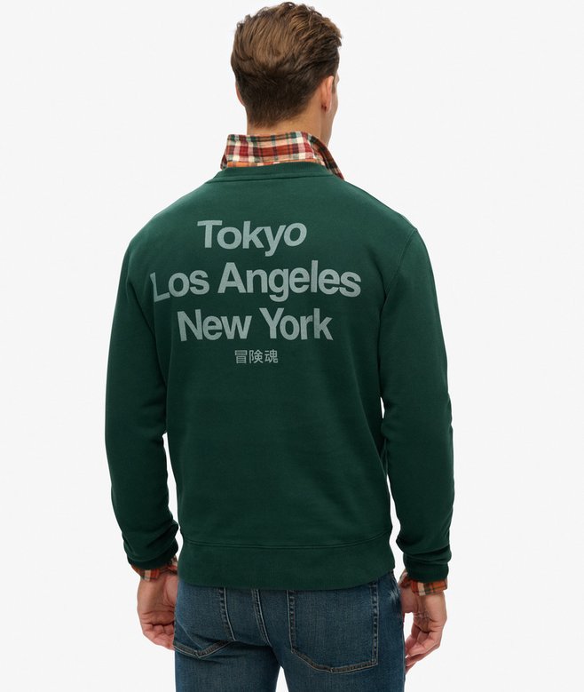 Superdry Sudadera Suelta De Cuello Redondo City Con Logotipo Core