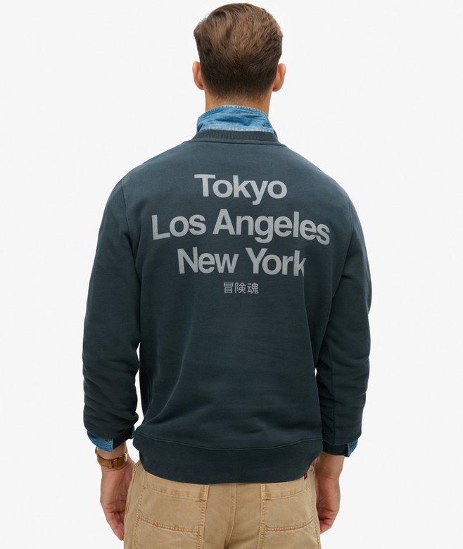 Superdry Sudadera Suelta De Cuello Redondo City Con Logotipo Core