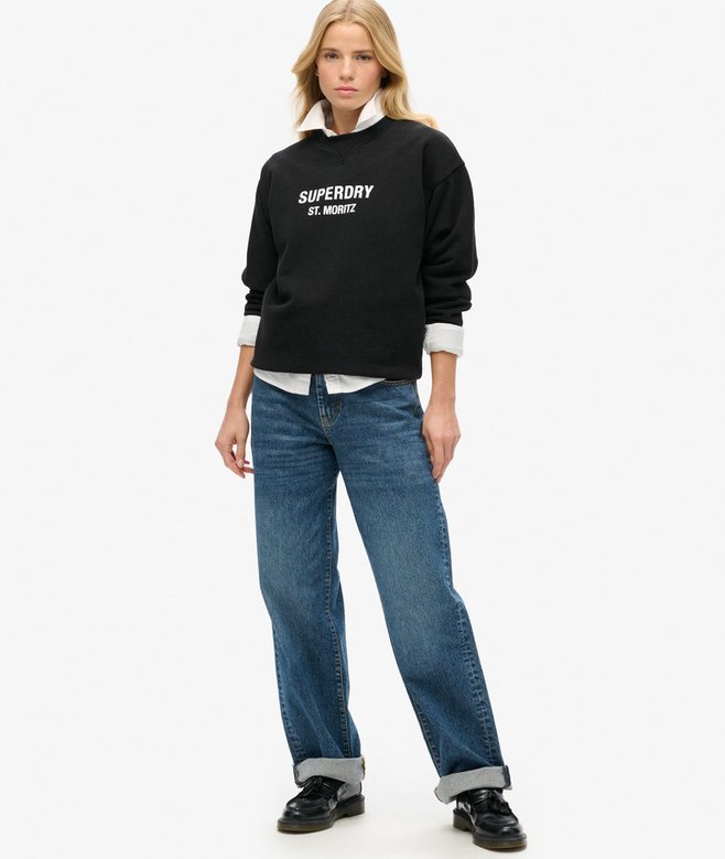 Superdry Sudadera Suelta De Cuello Redondo Sport Luxe