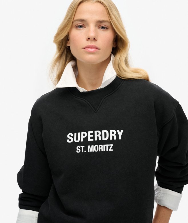 Superdry Sudadera Suelta De Cuello Redondo Sport Luxe