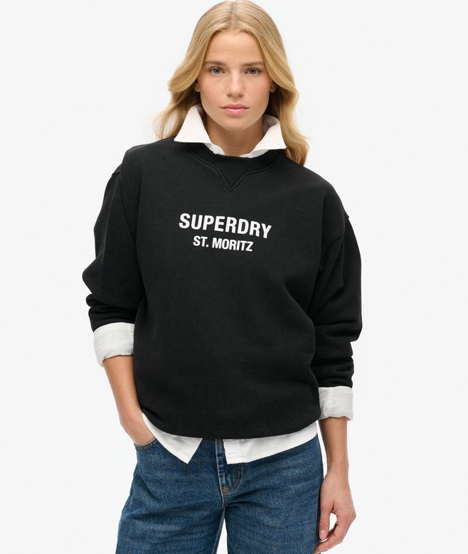 superdry Sudadera suelta de cuello redondo Sport Luxe